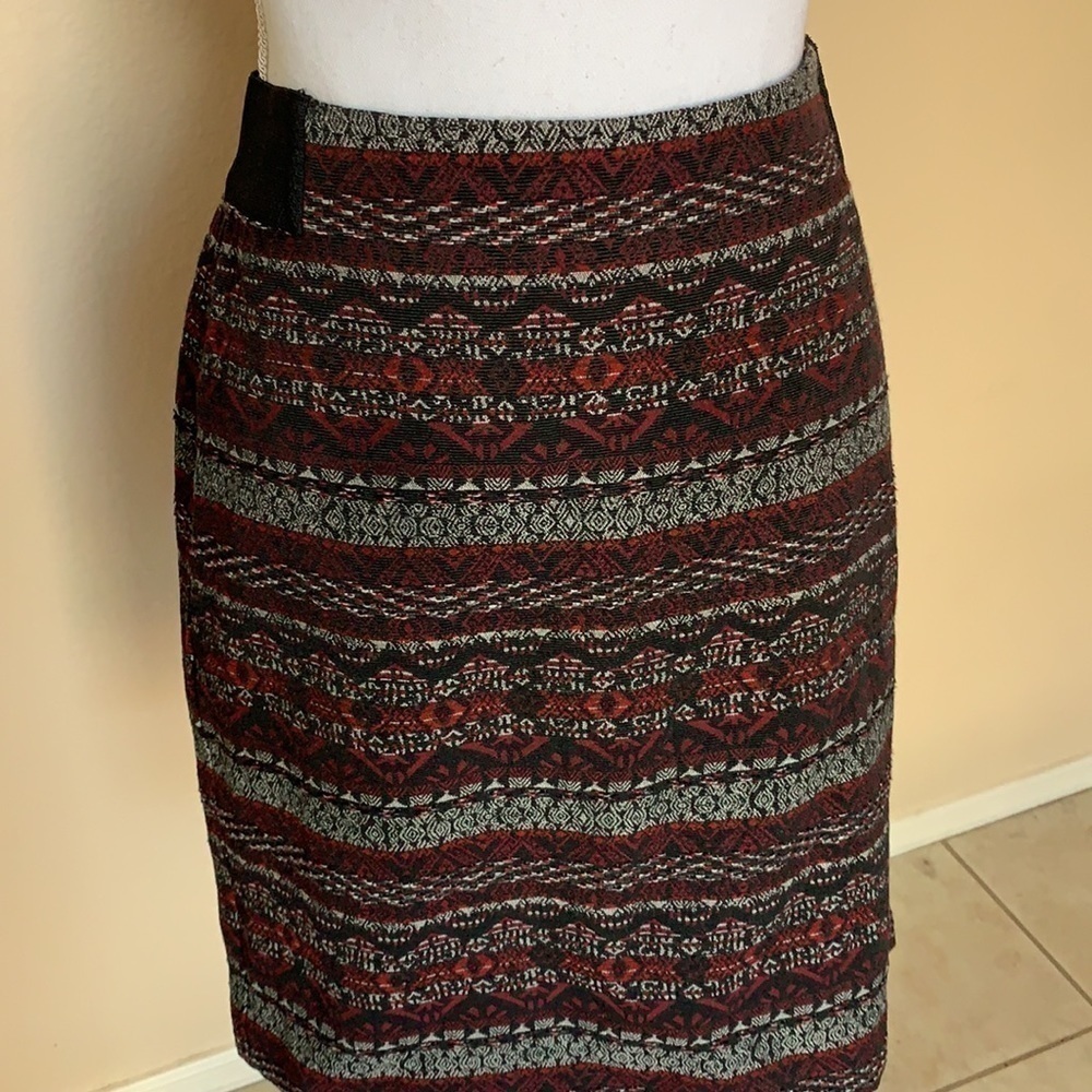 J.jill patterned skirt with elastic side - Picture 2 of 11